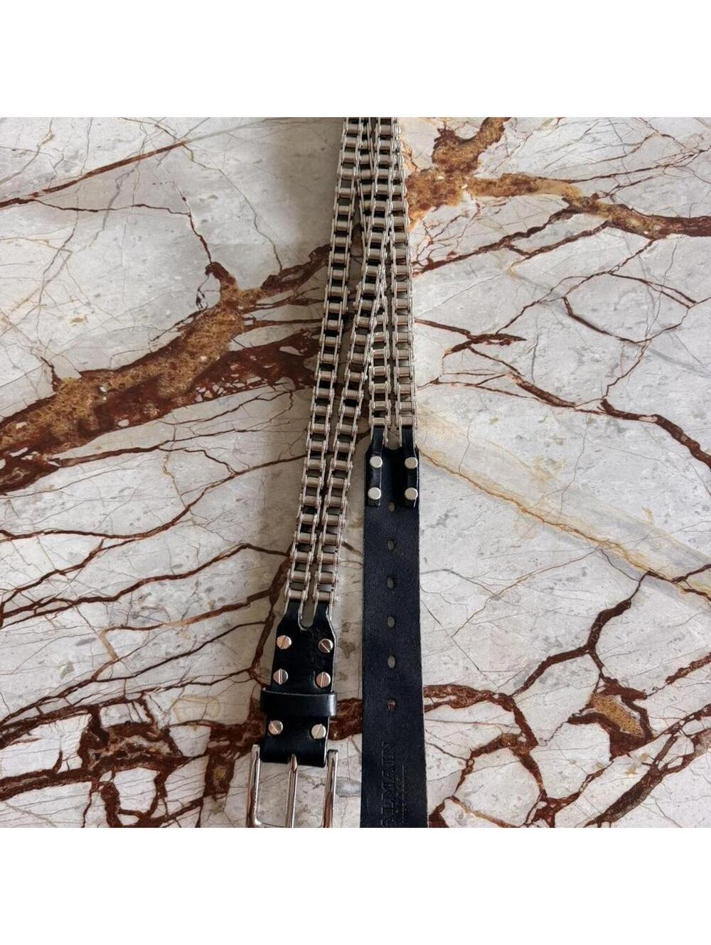 Balmain Men's Black and Brown Belt